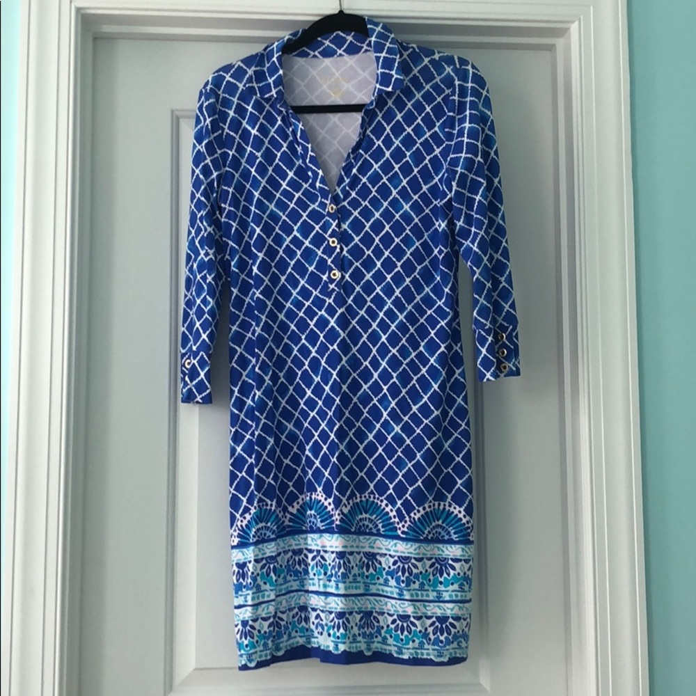 Lilly Pulitzer blue dress long sleeve small